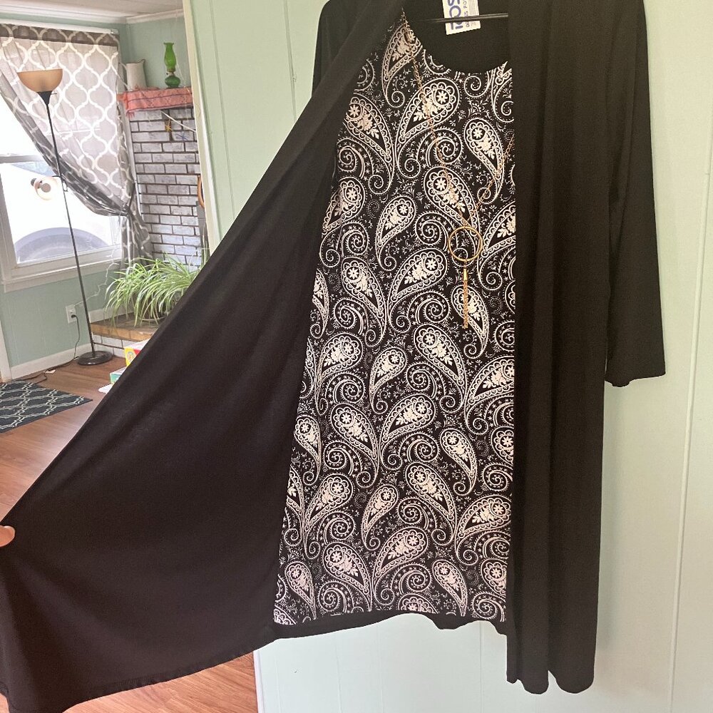 Tiffany and Grey Twinset Cardigan/Necklace Dress